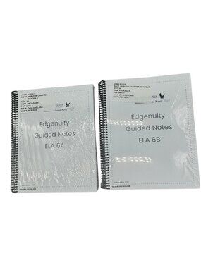 Horizon charter school Edgenuity Guided Notes ELA 6A & 6B Spiral-Bound Set book